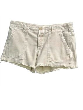 American Eagle Outfitters 100% Cotton Tan Frayed Hem Chino Shorts Size 8